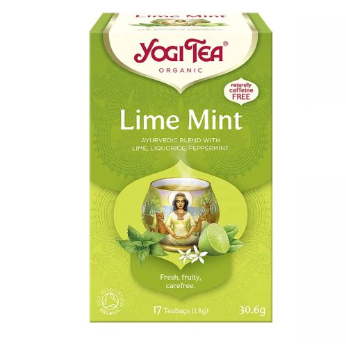 BIO Zöldcitromos menta tea 17x1,8g Yogi Green Tea Lime Mint