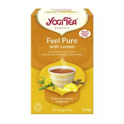   BIO Tisztító méregtelenítő tea citrommal gyermekláncfűvel Yogi Feel Pure