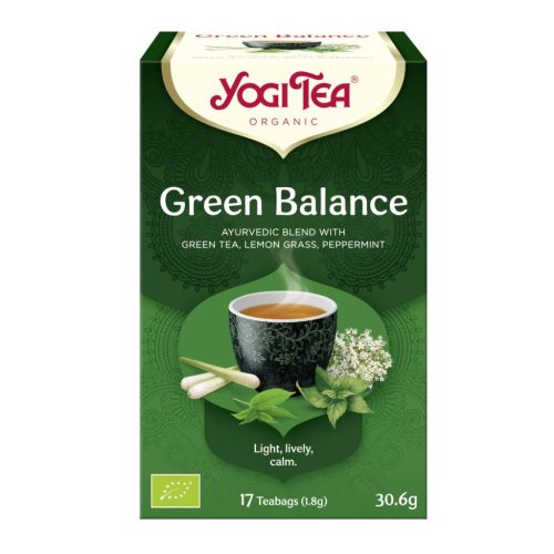 BIO Zöld tea egyensúly 17x1,8g Yogi Green Balance