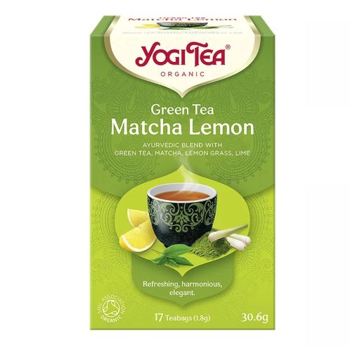 BIO Zöld tea matcha-citrom 17x1,8g Yogi Green Tea Matcha Lemon