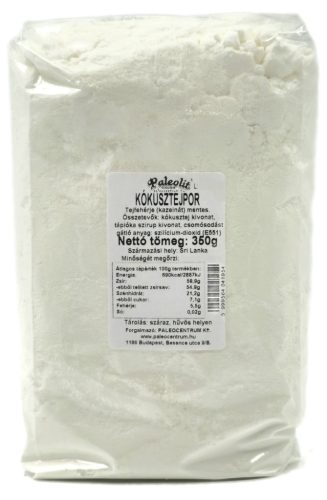Paleolit Kókusztejpor kazeinmentes 350g Vegán, 54-55% zsírtartalommal