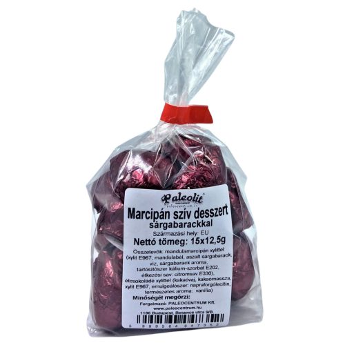 Paleolit Marcipán szív 15x12,5g sárga barackkal