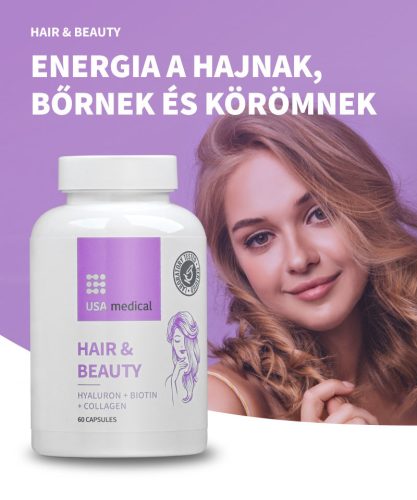USA medical  Hajvitamin kapszula hialuronnal, kollagénnel és biotinnal 60 db