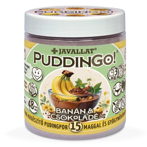PuddinGo!® Banán és csokoládé ízű étrend-kiegészítő pudingpor