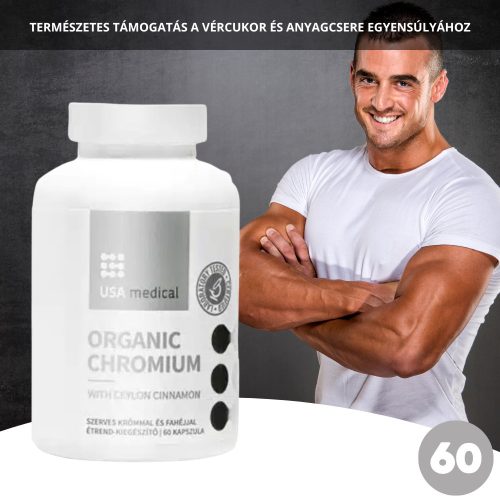 USA medical Szerves króm ceyloni fahéjjal kapszula 60 db
