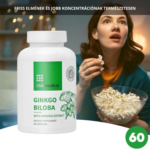 USA medical Ginkgo Biloba kapszula ginzeng kivonattal 60 db