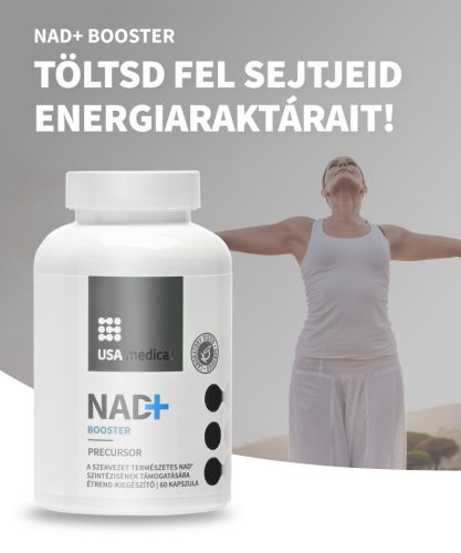 USA medical NAD+ Booster apigeninnel és rezveratrollal kapszula 60 db