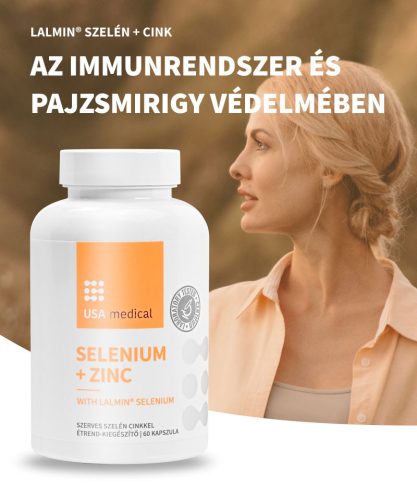 USA medical Szerves Lalmin® szelén + cink 60 db
