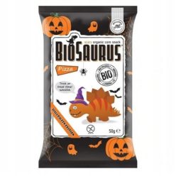   BIOSAURUS HALLOWEEN dinoszaurusz kukorica chips pizza ízű BIO 50 g