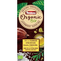   Torras bio 70%-os étcsokoládé extra szűz olíva olajjal és tengeri sóval 100 g