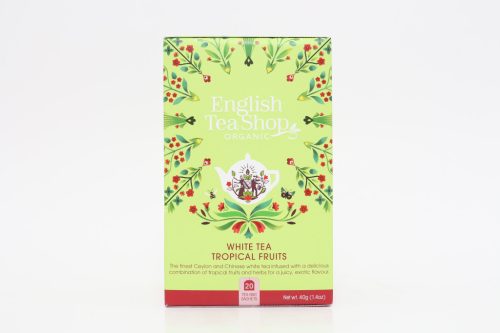 English Tea Shop 20 bio trópusi gyümölcsös fehér tea 40 g