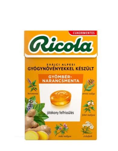 Ricola cukorka gyömbér-narancsmenta 40 g