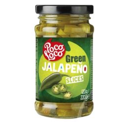 Poco Loco szeletelt zöld jalapeno paprika 225 g