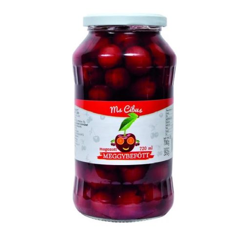 Cibus meggybefőtt enyhén cukrozott lében 720 ml