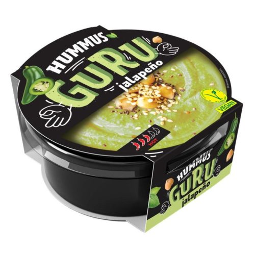 Guru hummus kenhető csicseriborsókrém jalapeno 180 g