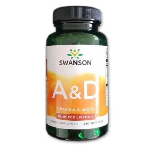 Swanson A&D VITAMIN halolajból A-5000NE+ D-400NE 250 kapszula