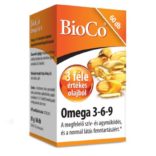 BioCo Omega 3-6-9 60db lágyzselatin kapszula