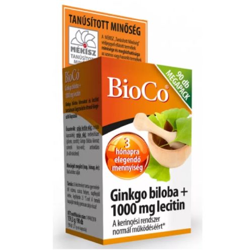 BioCo Ginkgo Biloba + 1000mg Lecitin 90db kapszula