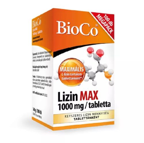 BioCo Lizin MAX 1000mg 100 tabletta