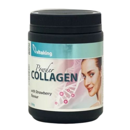 Vitaking Kollagén eper ízű italpor 330g