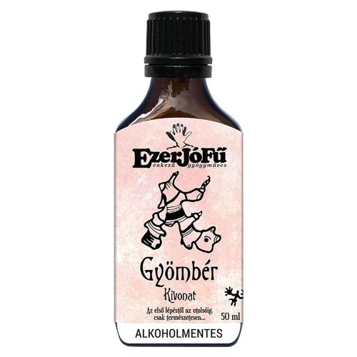 EzerJóFű Gyömbér kivonat 50ml alkoholmentes, növényi glicerinnel