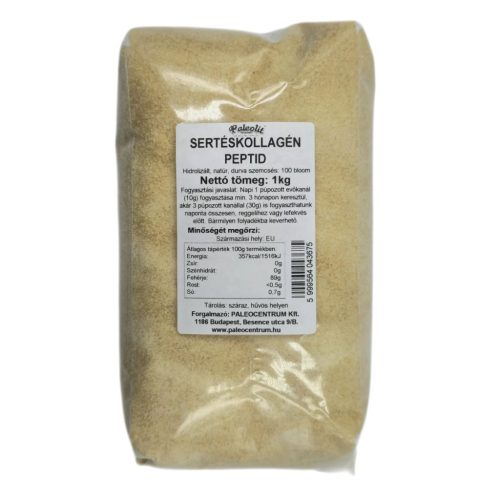 Paleolit Sertéskollagén 1kg durva szemcsés, sárga színű