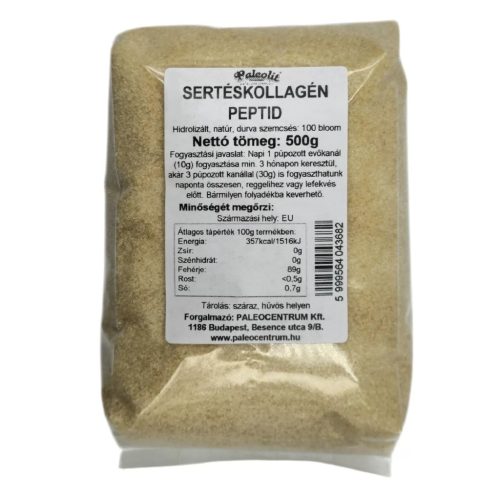 Paleolit Sertéskollagén 500g durva szemcsés, sárga színű