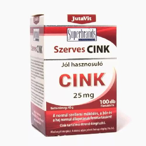 JutaVit Szerves Cink 100x25mg filmtabletta