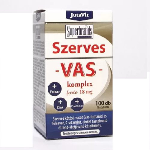 JutaVit Szerves Vas-komplex Forte 100x18mg filmtabletta