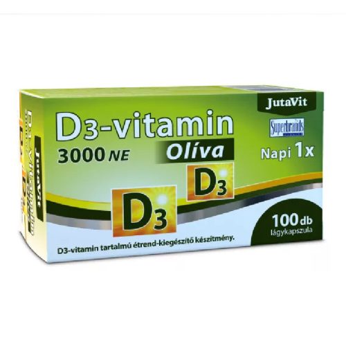JutaVit D3-vitamin Olíva 100x3000NE lágykapszula